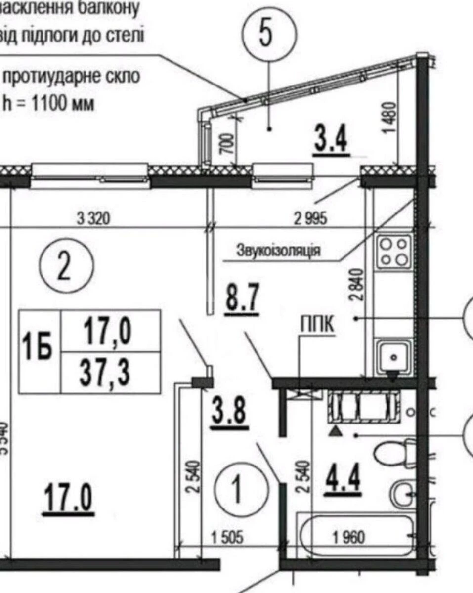 1к квартира ул. Русовой Софии 76025113