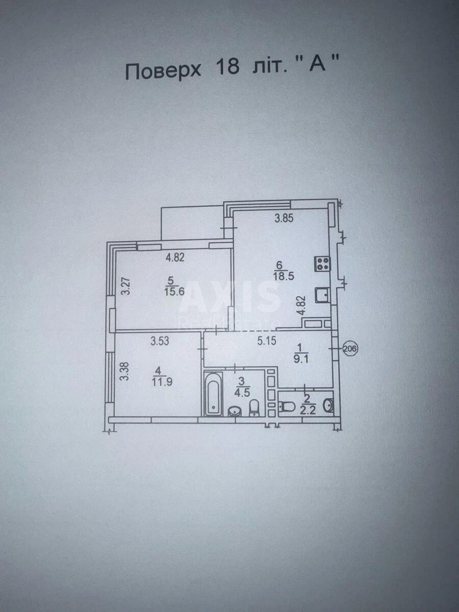 2k apartment vul. Oleksandra Olesja 9А671805