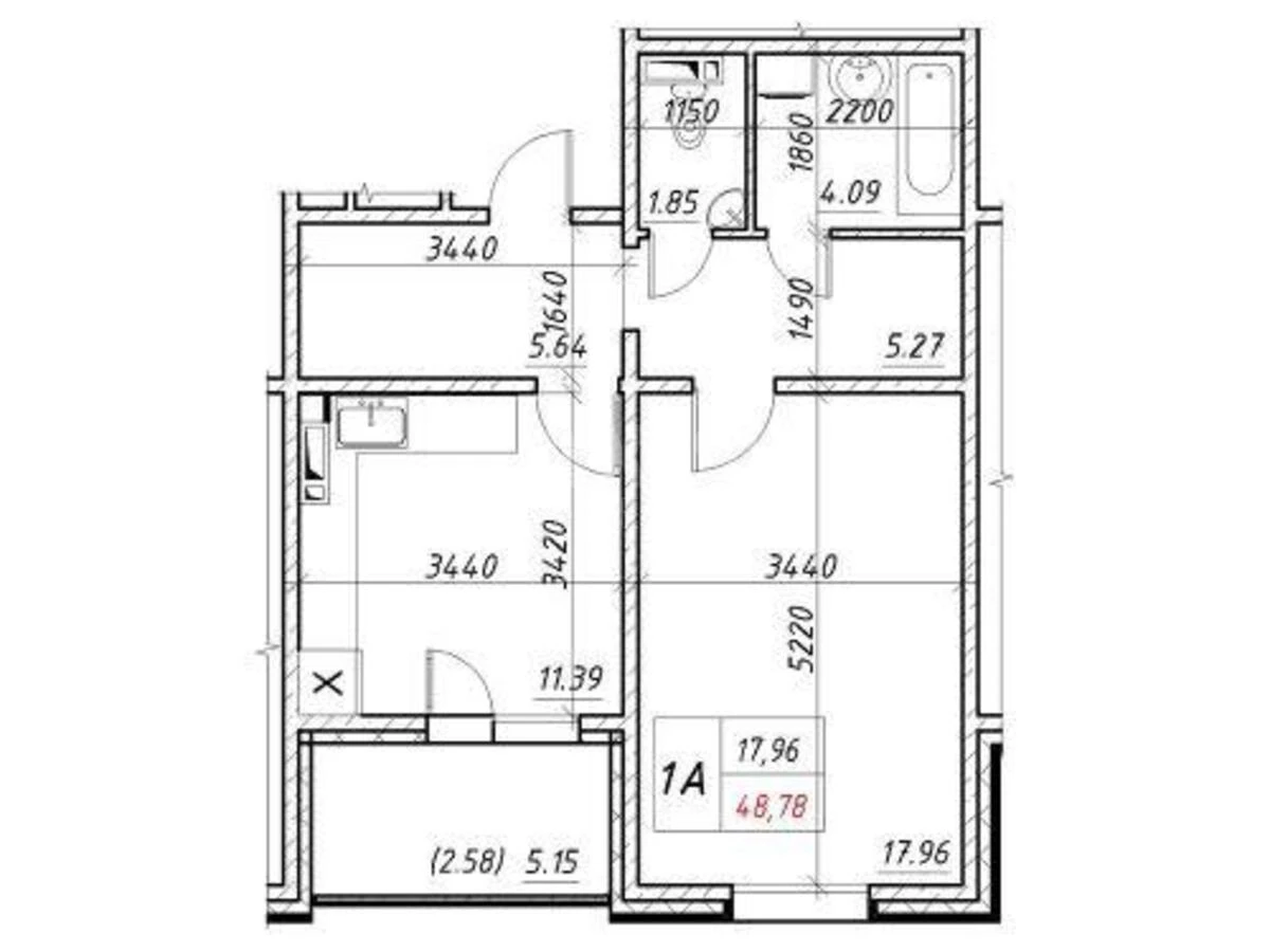 1к квартира ул. Коноплянская 22642607