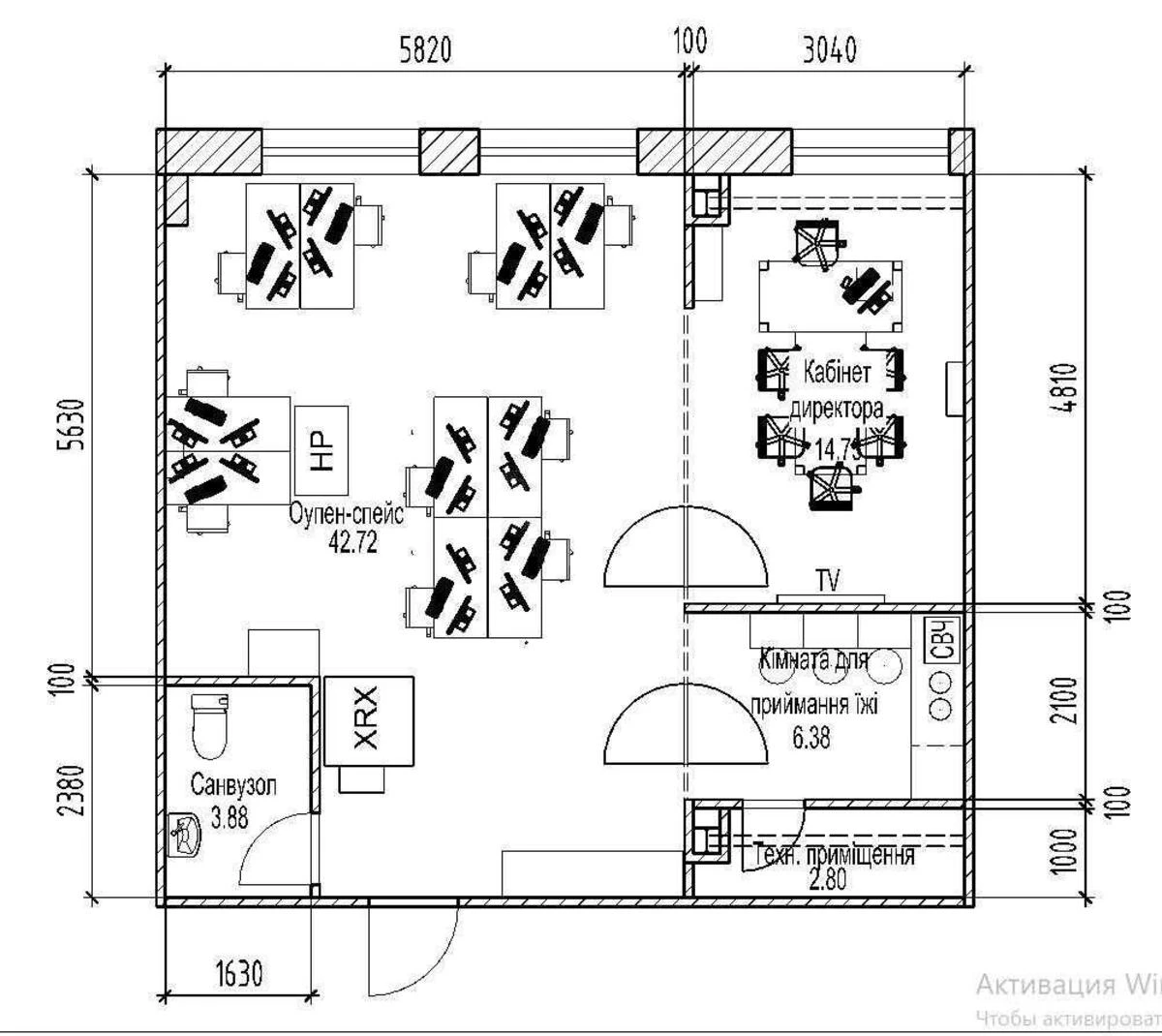Office vul. Glybochyc'ka 17, 70m26813913