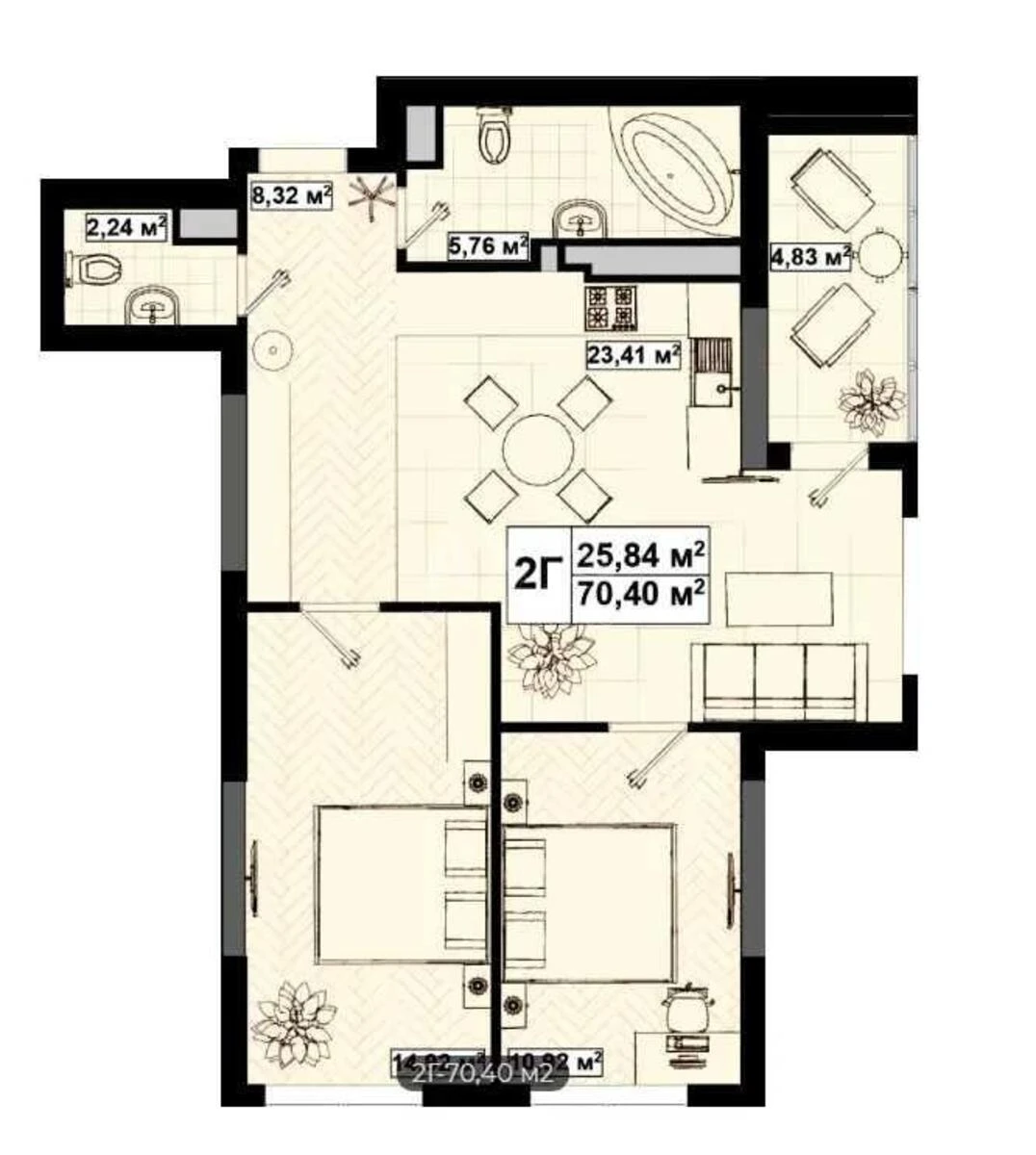 3к квартира ул. Телиги Елены 25691570