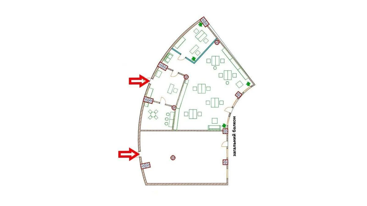 Office vul. Jevgena Konoval'cja 36Д, 163m26334812