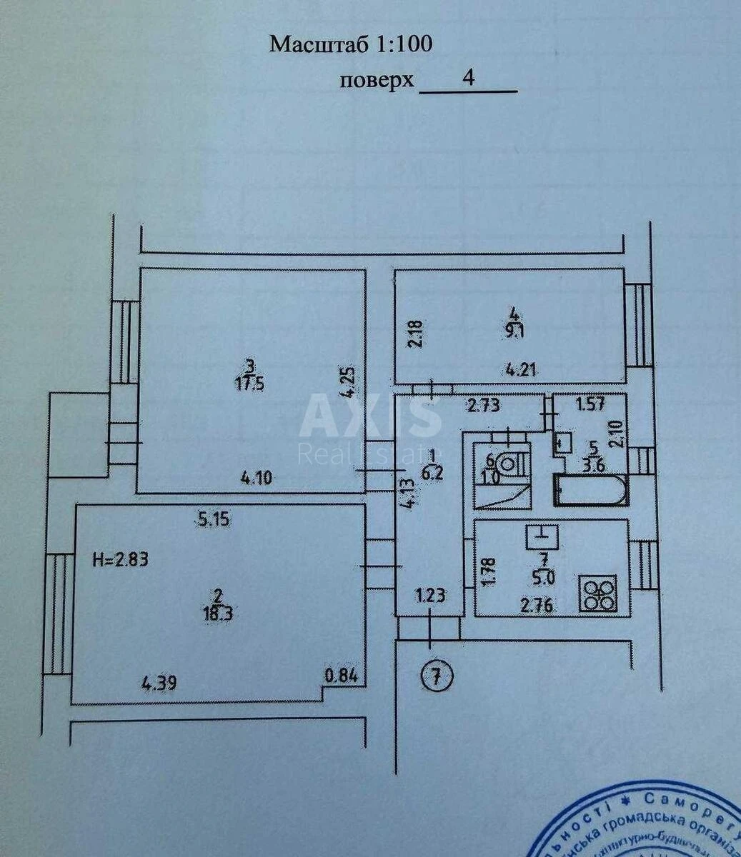 3k apartment vul. Derevljans'ka 20/27180612