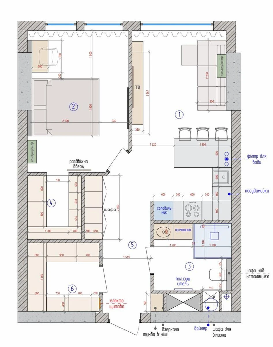 1k apartment pr-t Berestejskij 11Б6851920