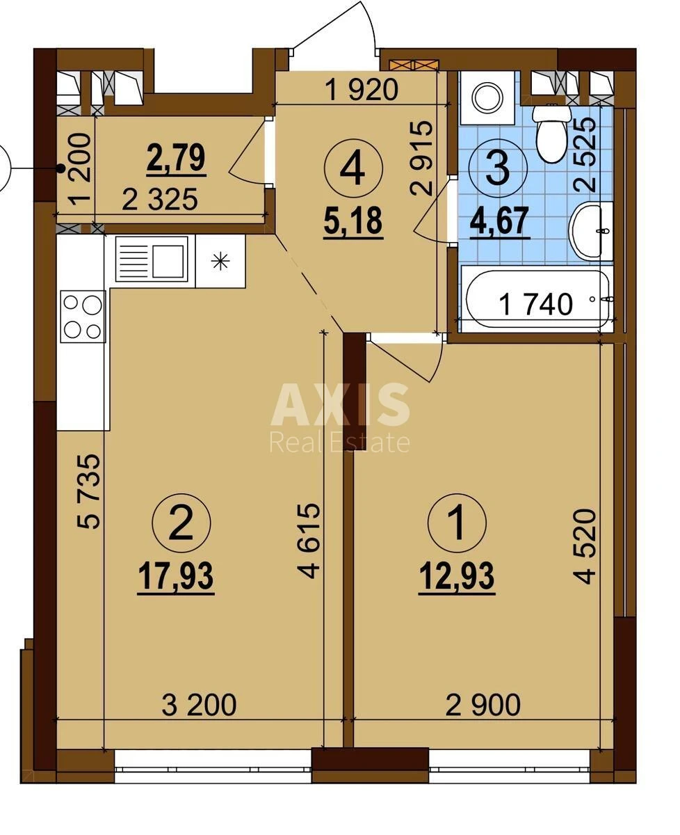 1k apartment vul. Vsevoloda Zmijenka 37013112