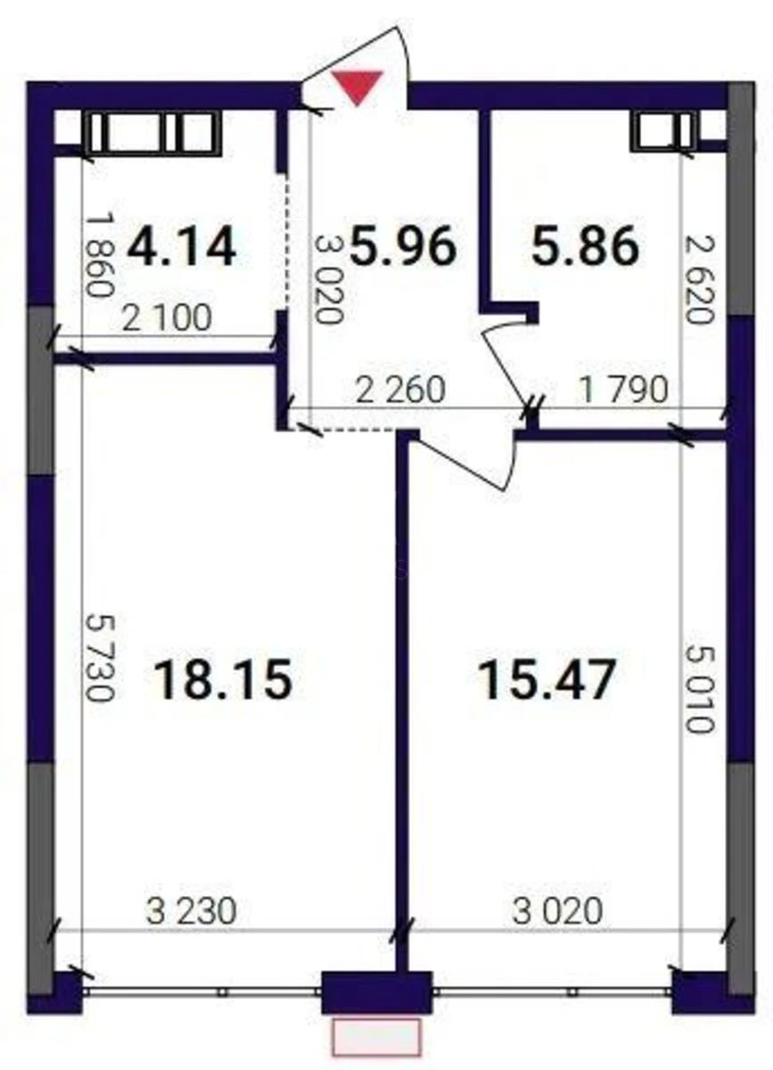 1k apartment vul. Prychal'na 12675239