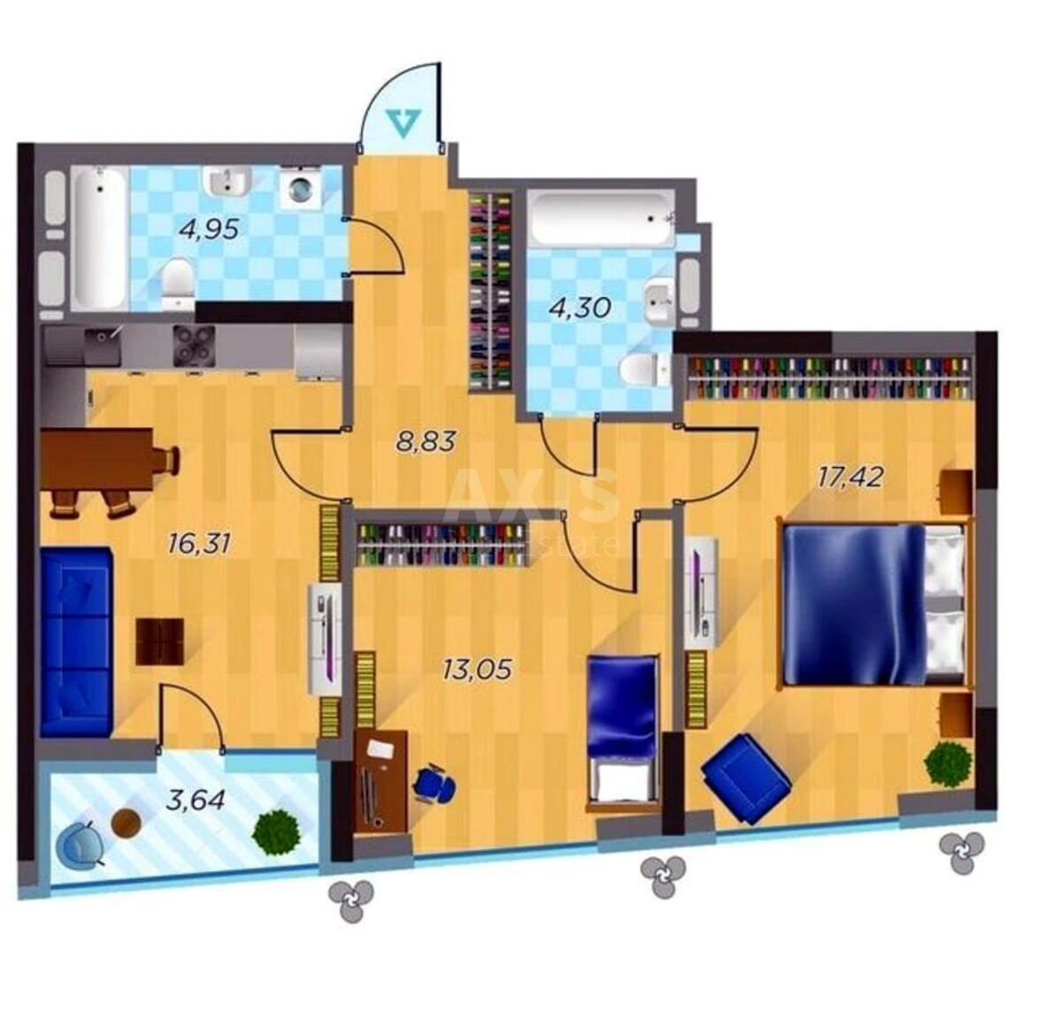 2k apartment vul. Sholudenka 306817611