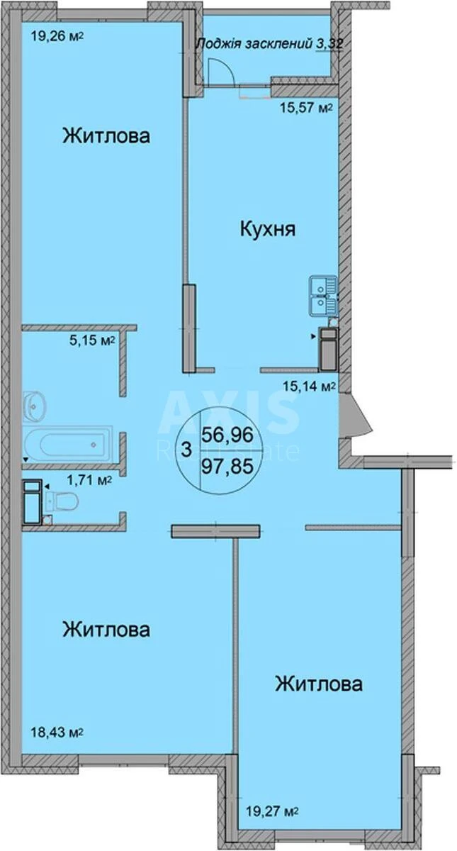 3к квартира ул. Львовская 15665921