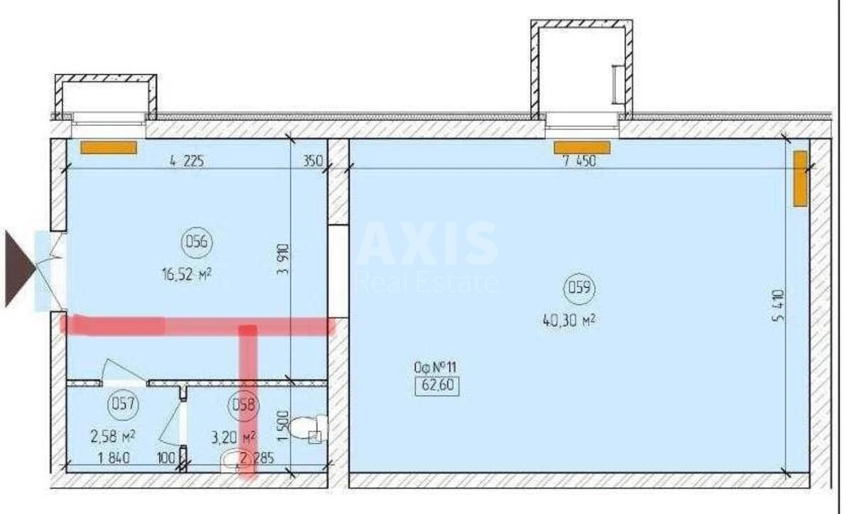 Office vul. Myhajla Maksymovycha 9, 60m26995710