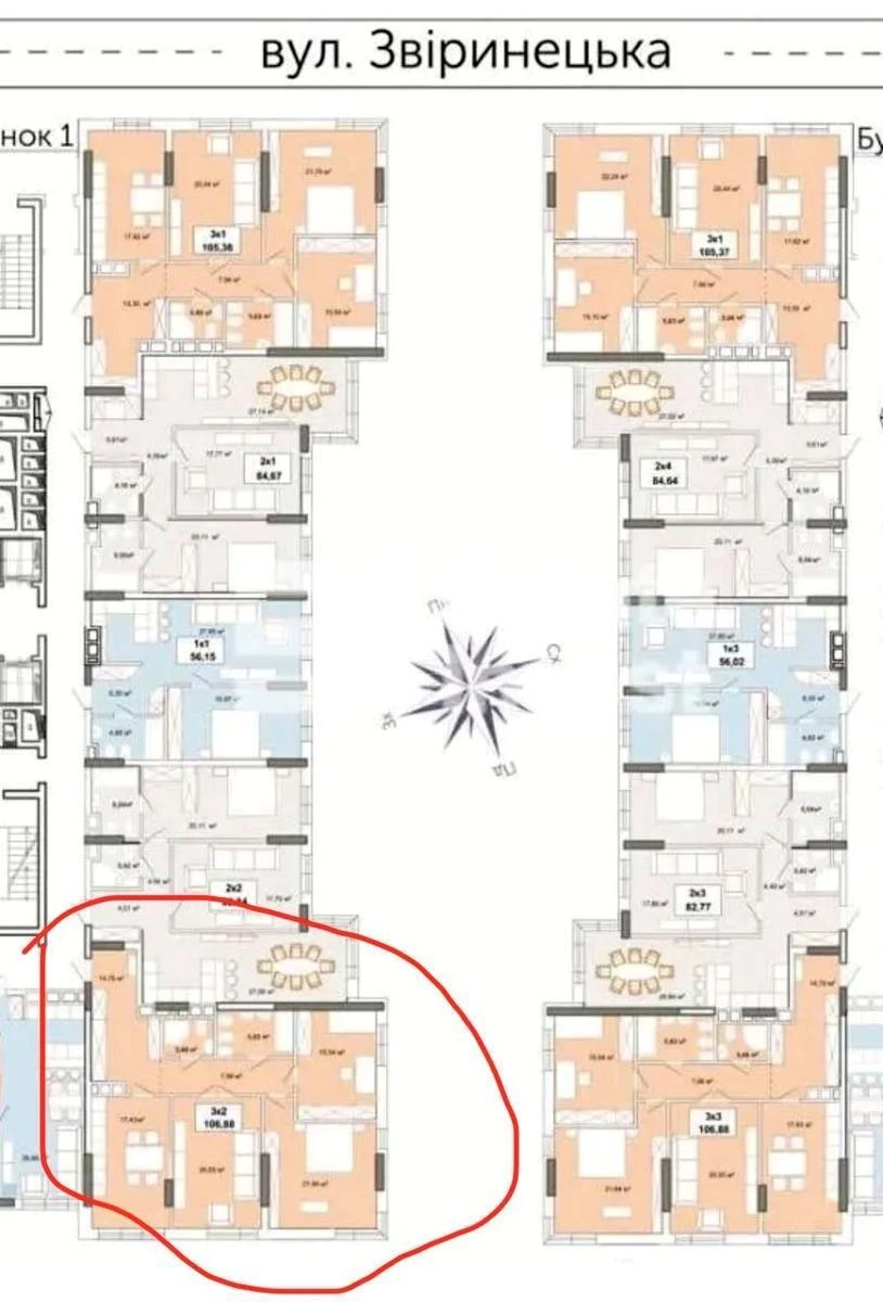 3k apartment vul. Zvirynec'ka 72703632