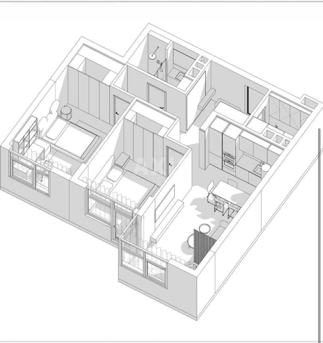 2k apartment vul. Oleksandra Olesja 97149617