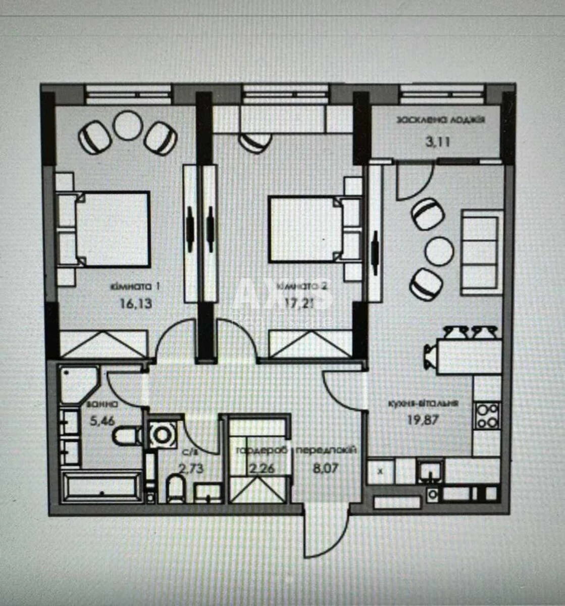 2k apartment vul. Zhmachenka Generala 26606749