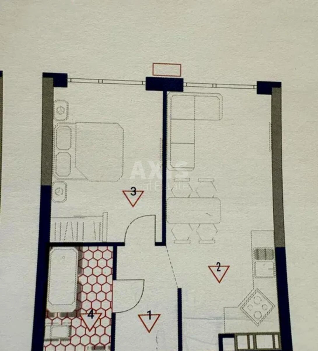 1k apartment nab. Dniprovs'ka 11664885