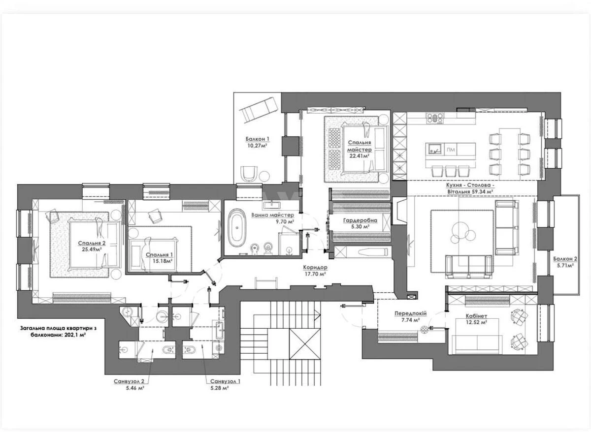 5k apartment vul. Antonovycha 17А7024418