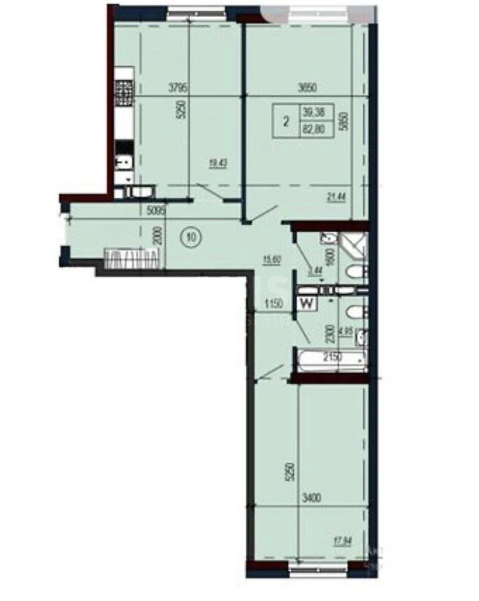 2k apartment vul. Glybochyc'ka 73624304