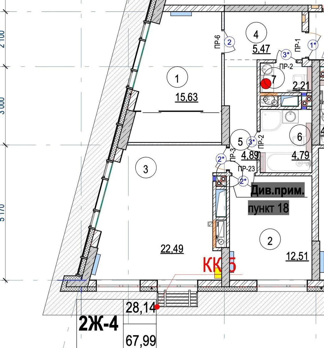 3k apartment vul. Zabolotnogo Akademika 1650296