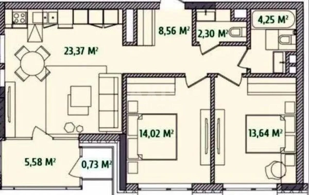 2к квартира ул. Набережно-Крещатицкая 216246715