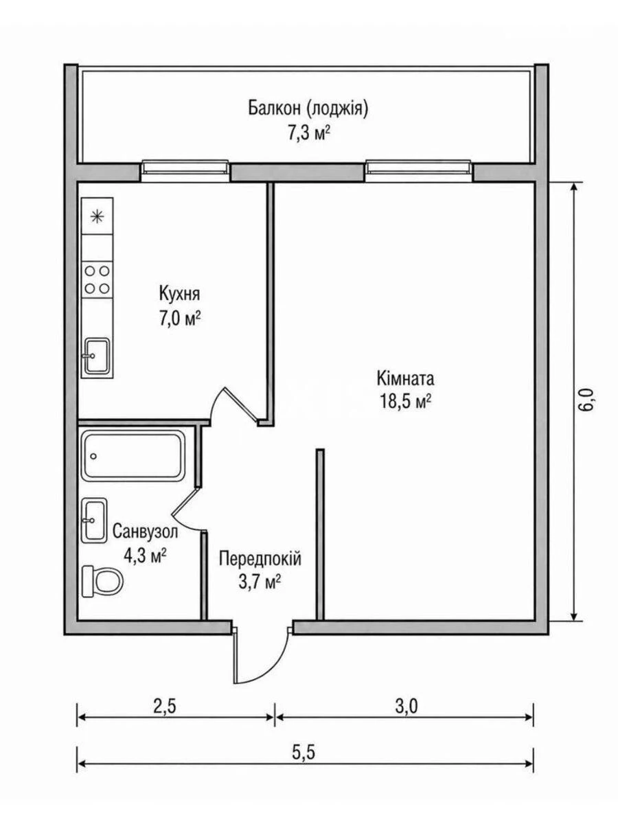 1k apartment uzv. Klovs'kyj 20716268