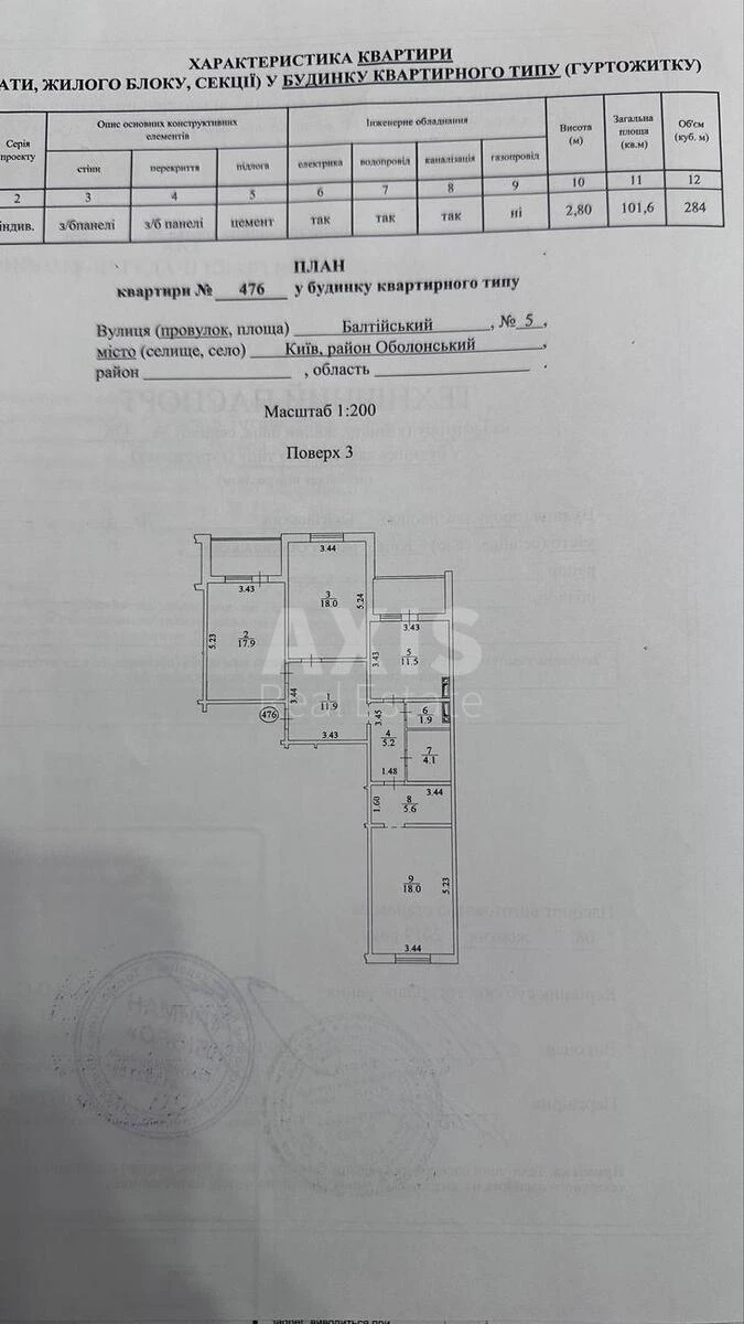 3к квартира пер. Балтийский 236434310