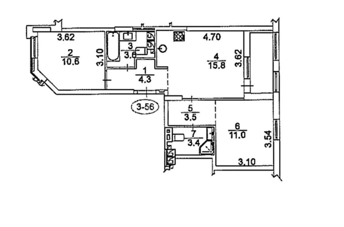 2k apartment vul. Saljutna 2645276