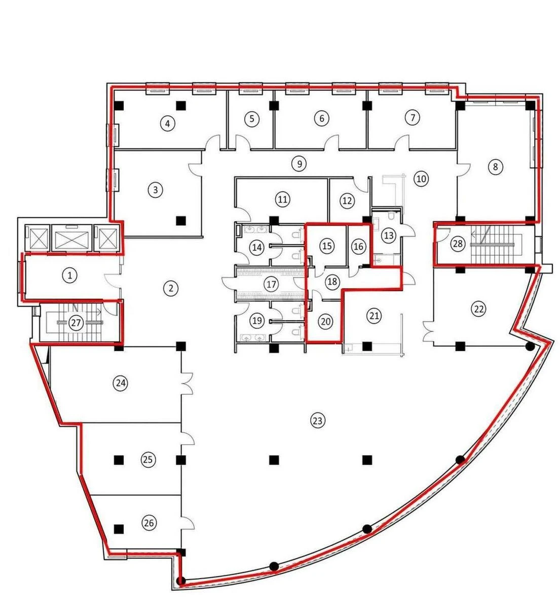 Office vul. Volodymyrs'ka 12, 700m26732417