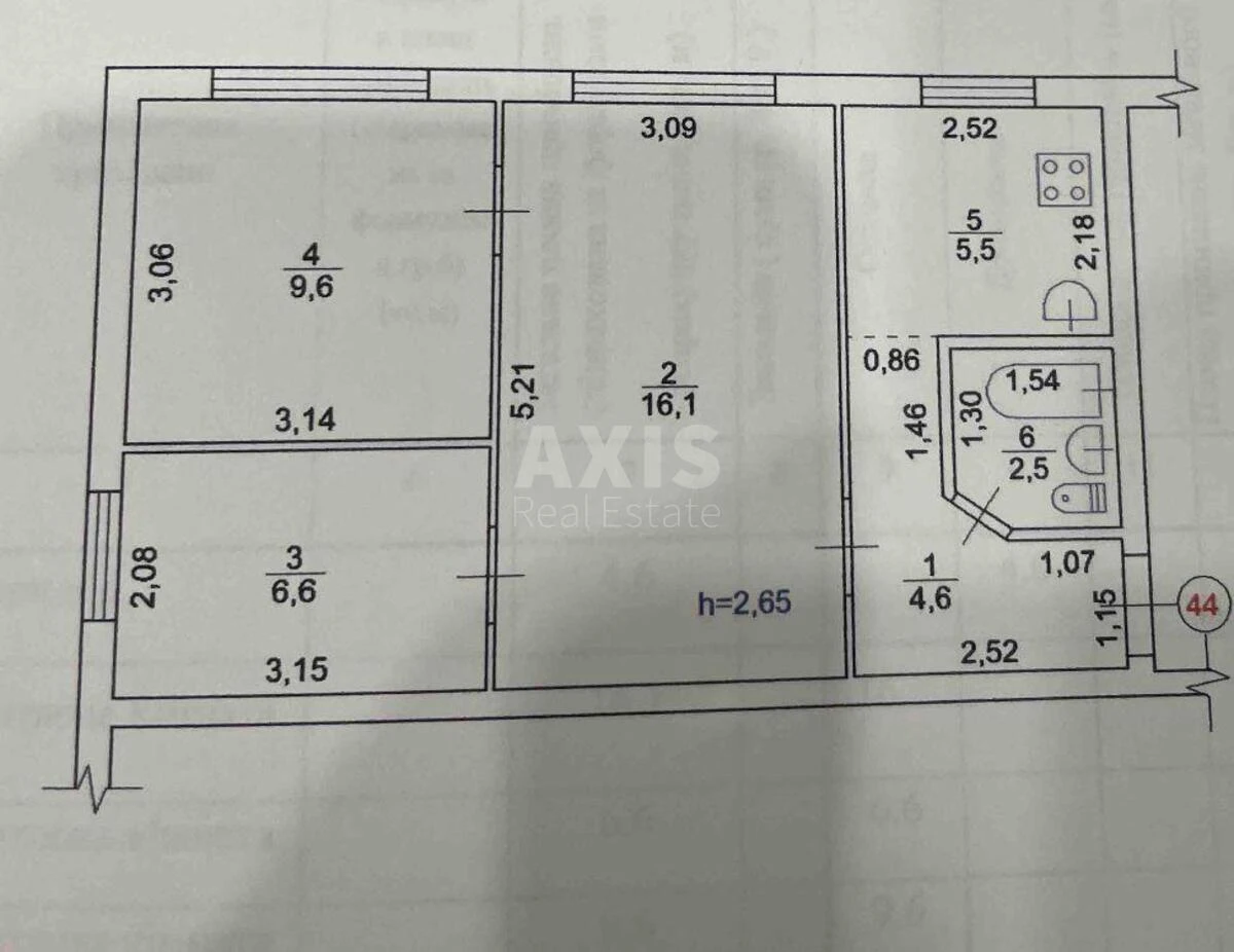 Office vul. Mykhayla Boychuka 13, 46m2646215