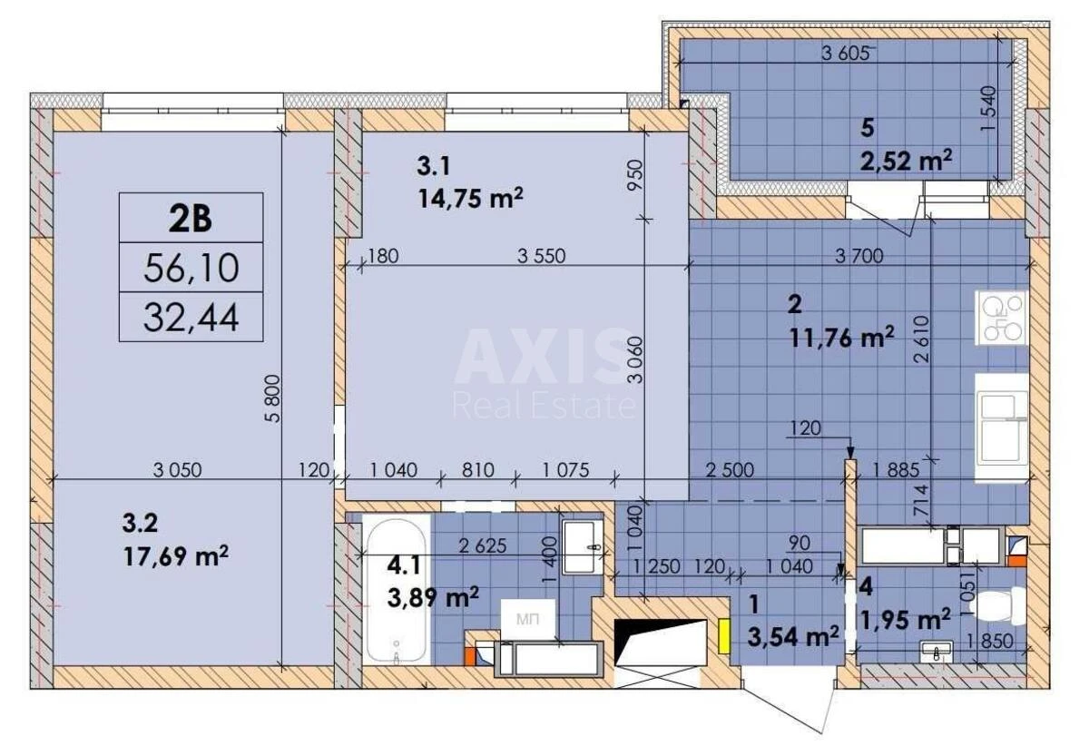 2k apartment vul. Sosjury Volodymyra 7068910
