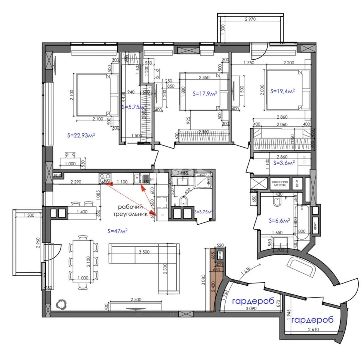 1k apartment vul. Bul'varno-Kudrjavs'ka 21675055