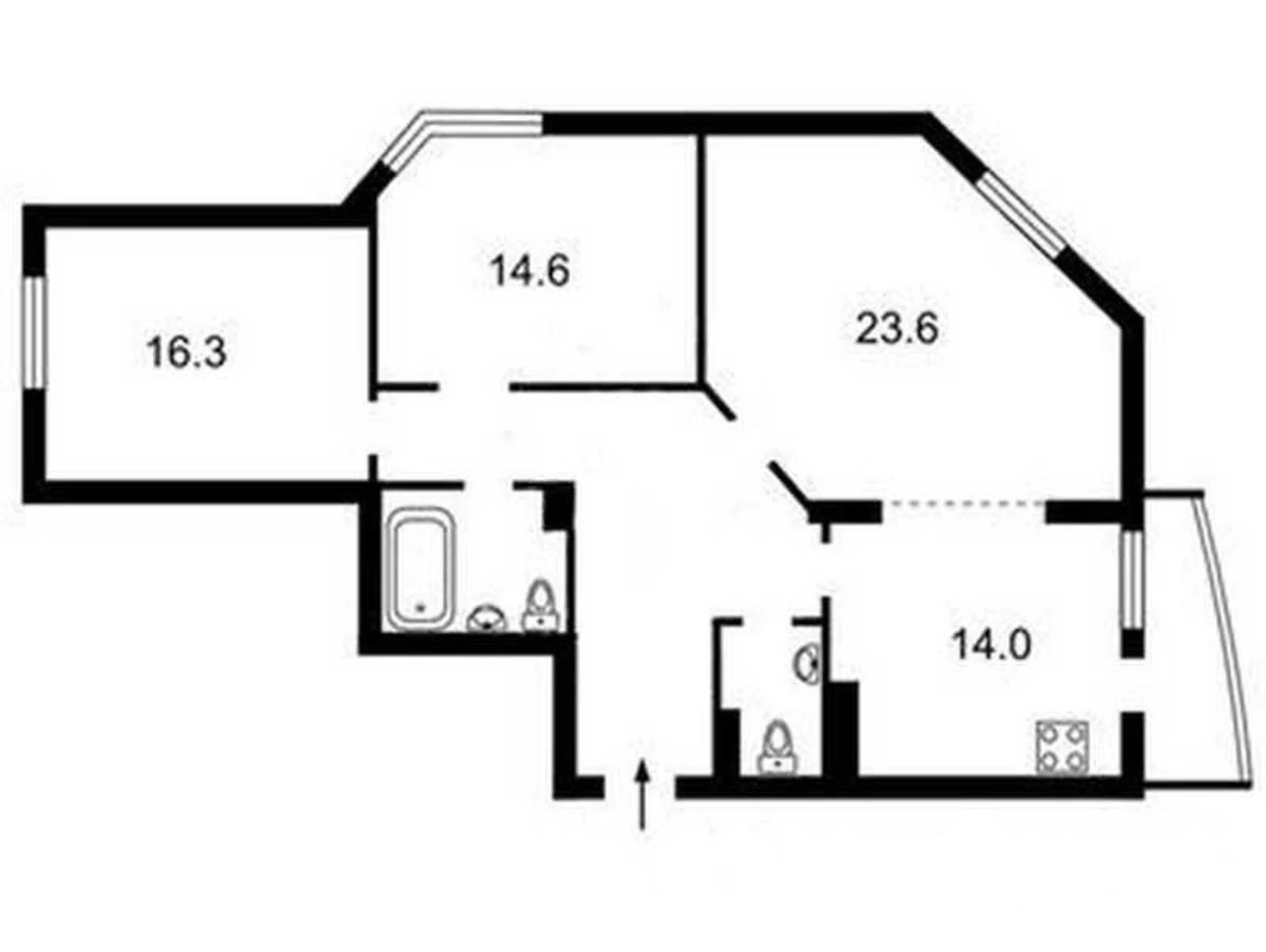 1k apartment vul. Gryshka Myhajla 96412317