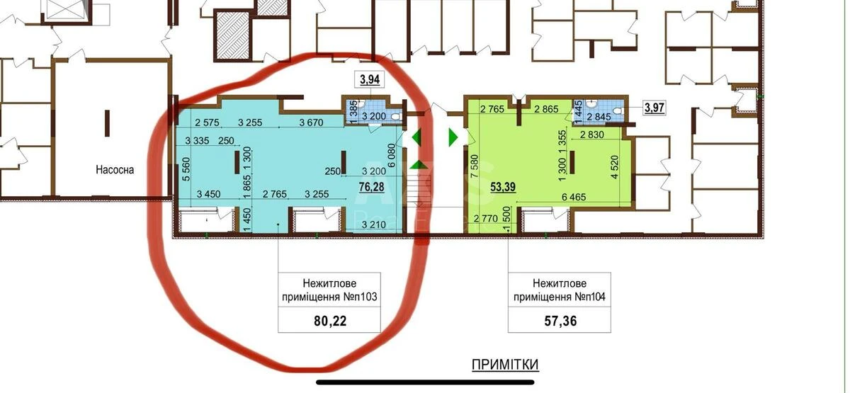 Service object vul. Vsevoloda Zmijenka 34/21, 80m2667635