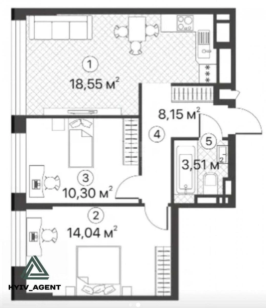 3k apartment vul. Brativ Chybinyeyevykh 8626998