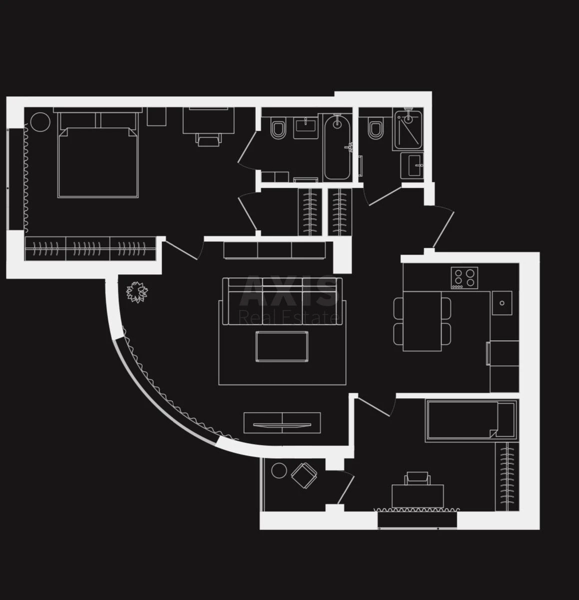 3k apartment vul. Antonovycha 118/96883016