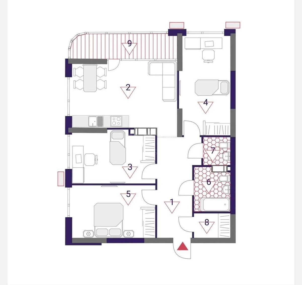 3k apartment vul. Prychal'na 12709305
