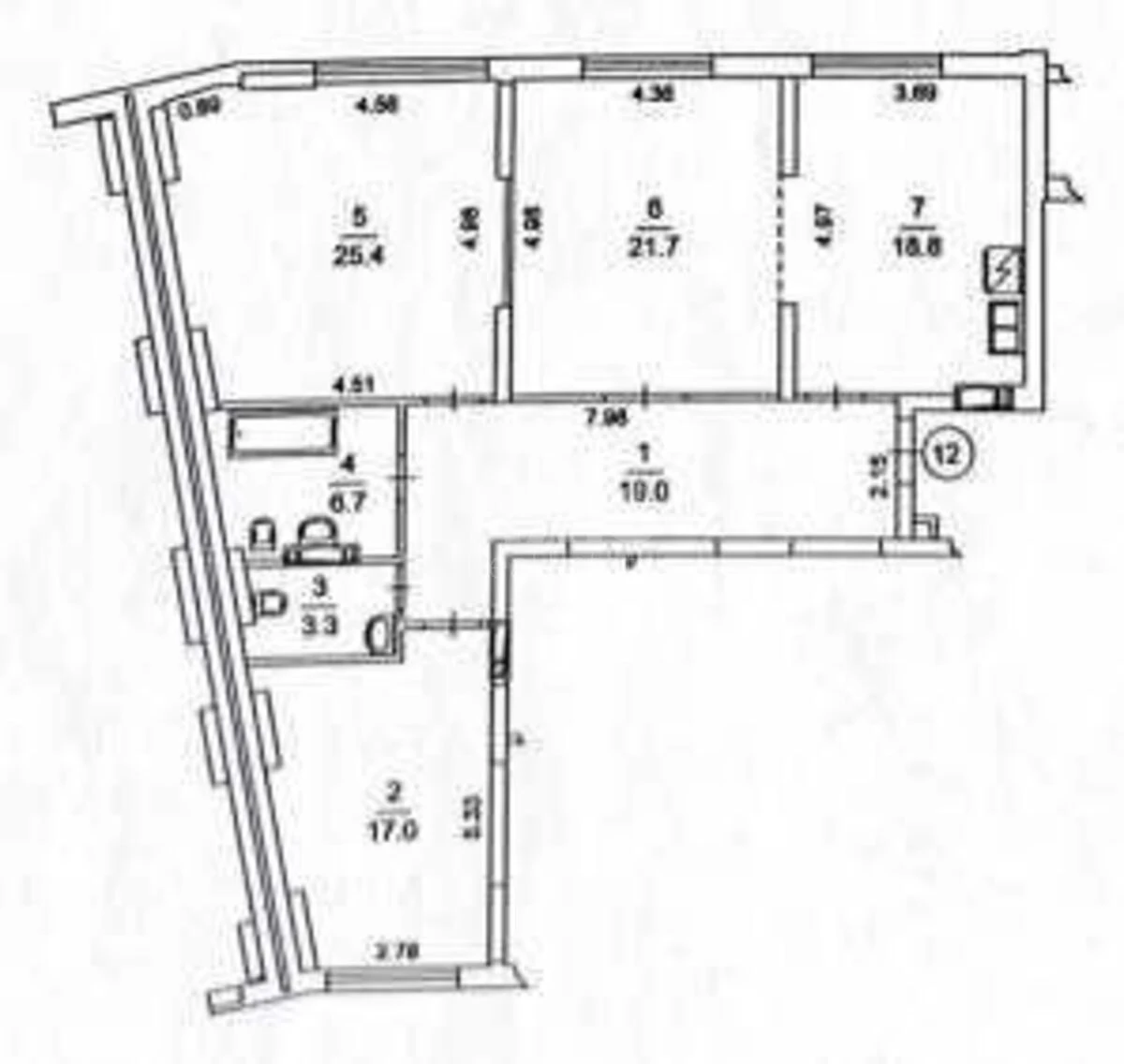 3к квартира ул. Михаила Максимовича 32651477
