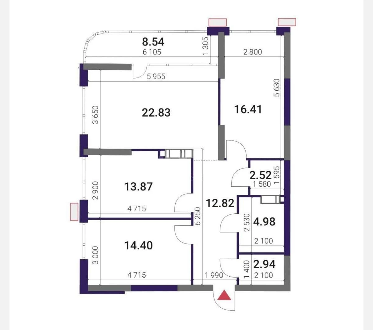 3k apartment vul. Prychal'na 12709306