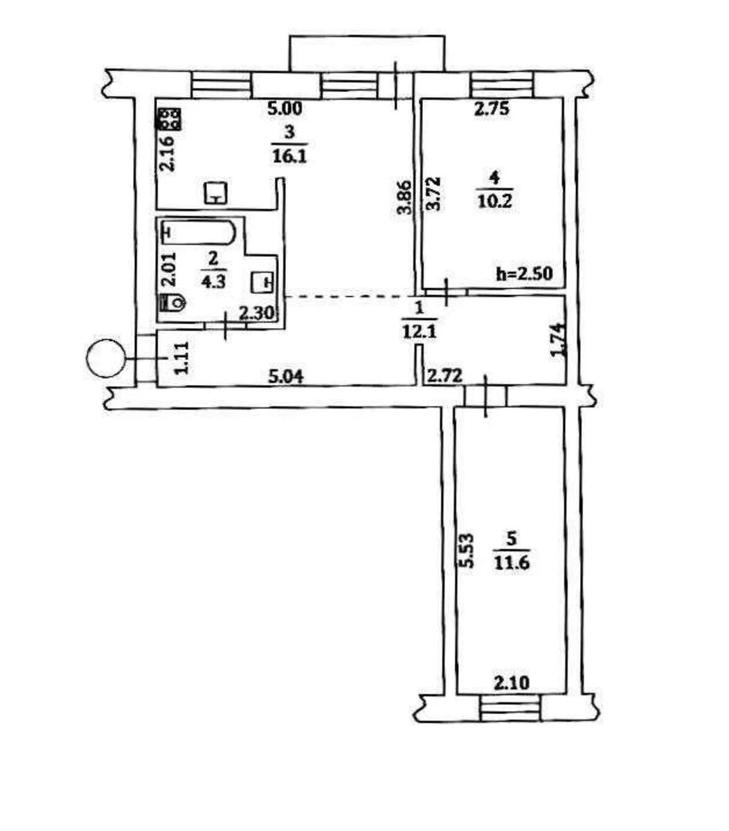 3к квартира пр-т Голосеевский 126К6434415