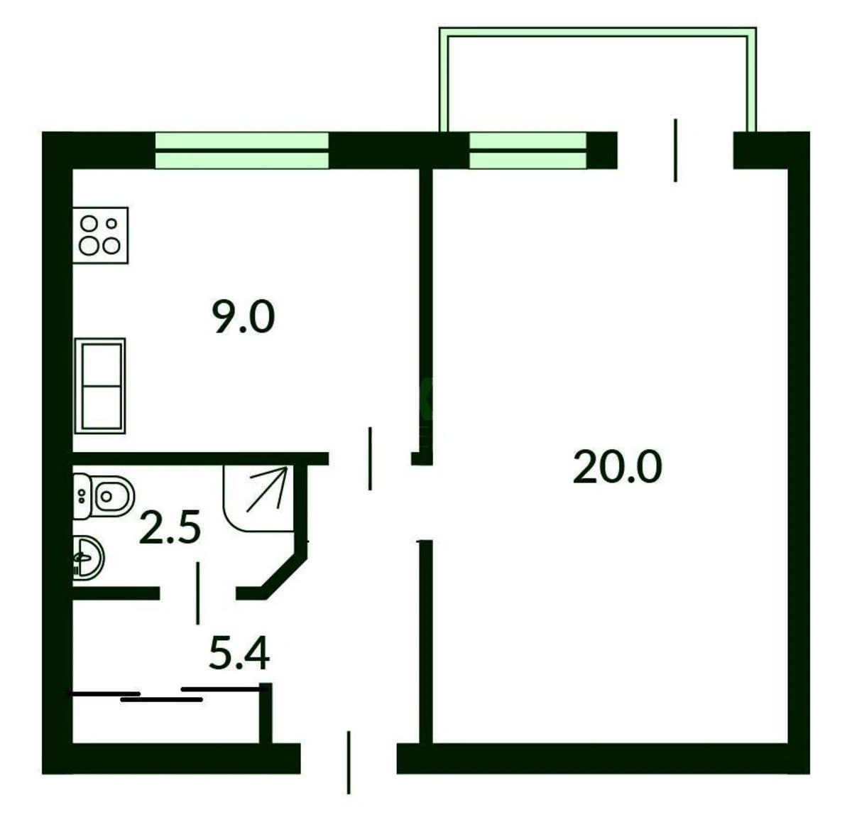 1k apartment pr-t Sobornosti 36655816