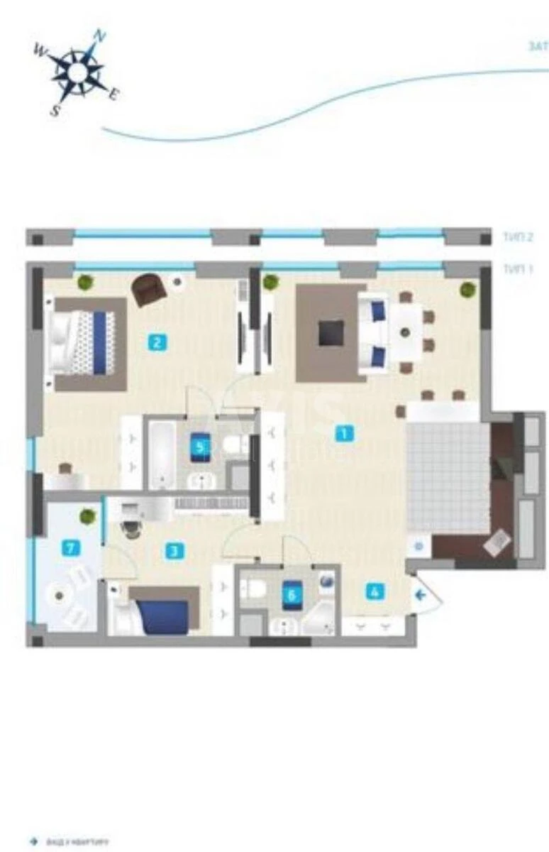 2k apartment pr-t Bazhana Mykoly 7599619