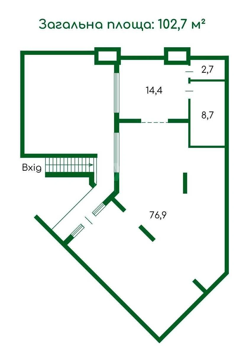 Trade object vul. Stepana Rudnytskoho 3/7, 102m2713069