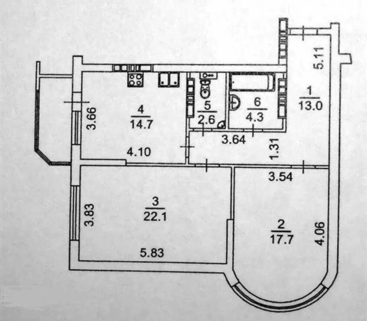 2k apartment vul. Chavdar Jelyzavety 116634319