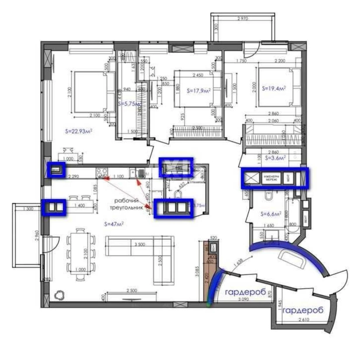 4k apartment vul. Bul'varno-Kudrjavs'ka 21671987