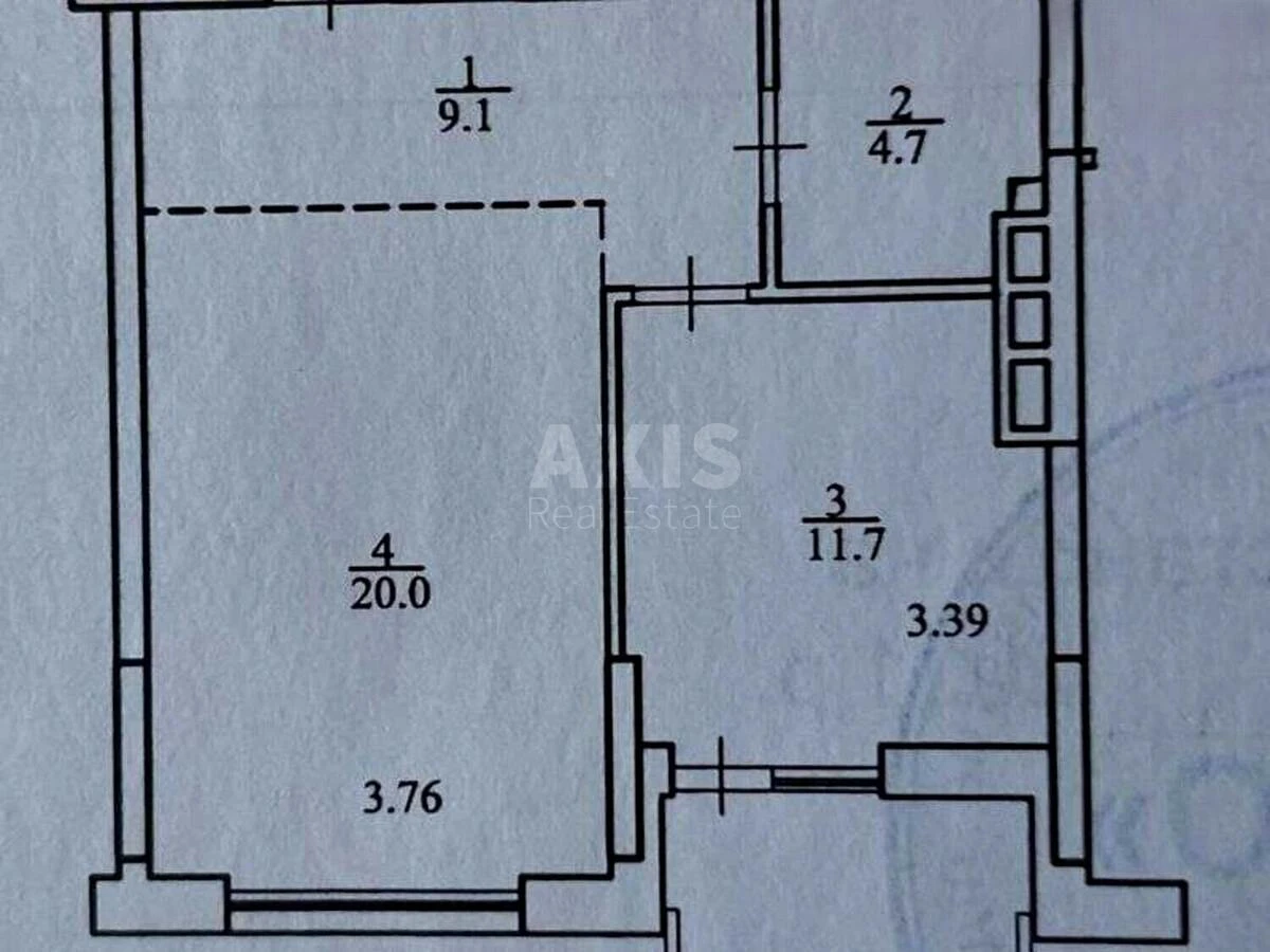 1k apartment vul. Bul'varno-Kudrjavs'ka 17А665515