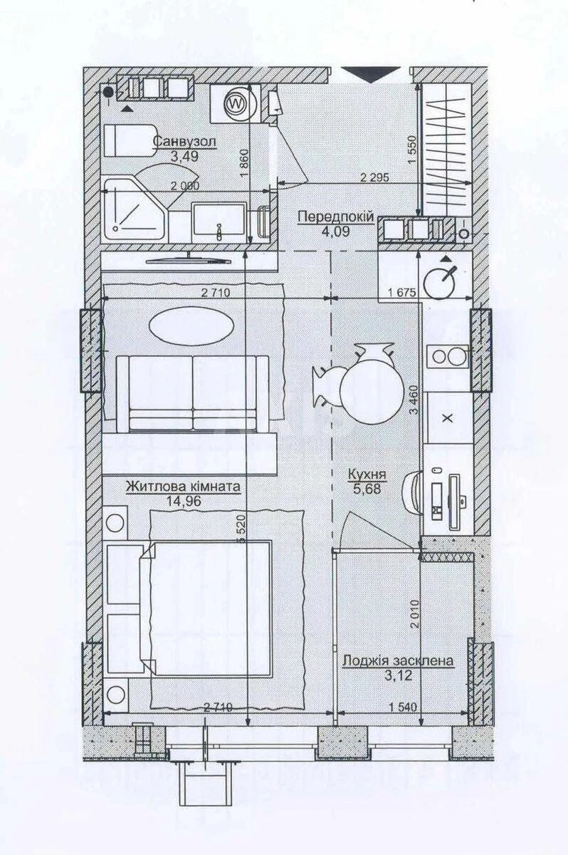 1к квартира ул. Липы Юрия 66730713