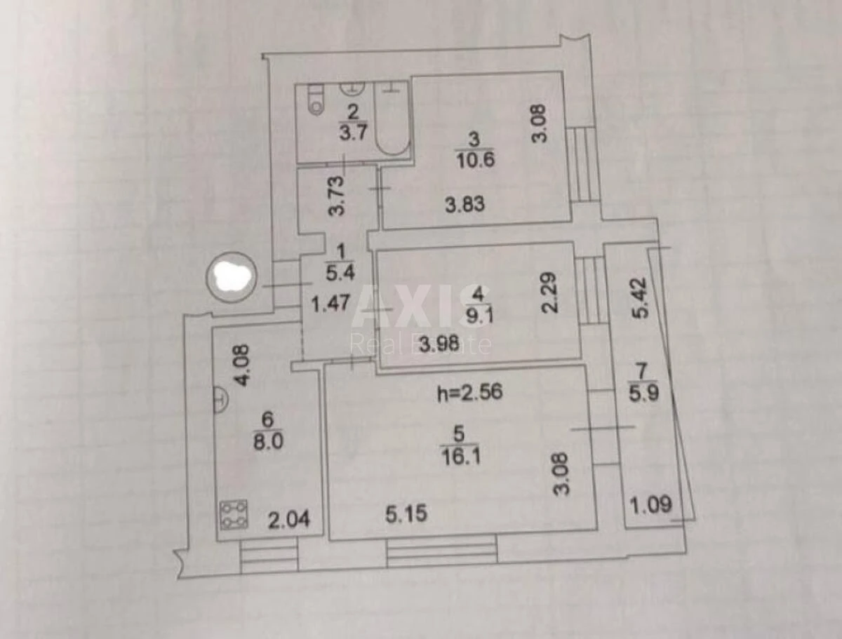 3k apartment vul. Babushkina 27/36943810