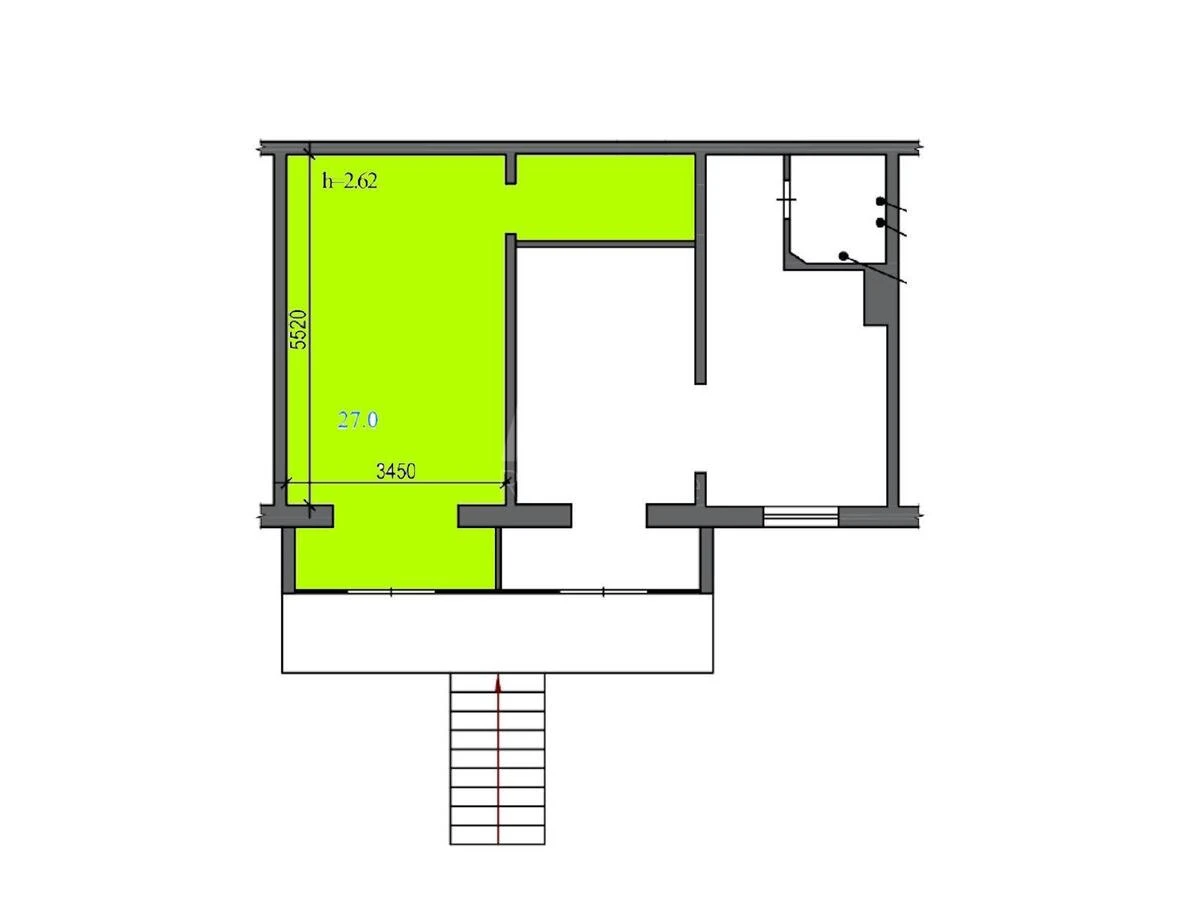 Объект торговли ул. Драгоманова 11, 27м2589372