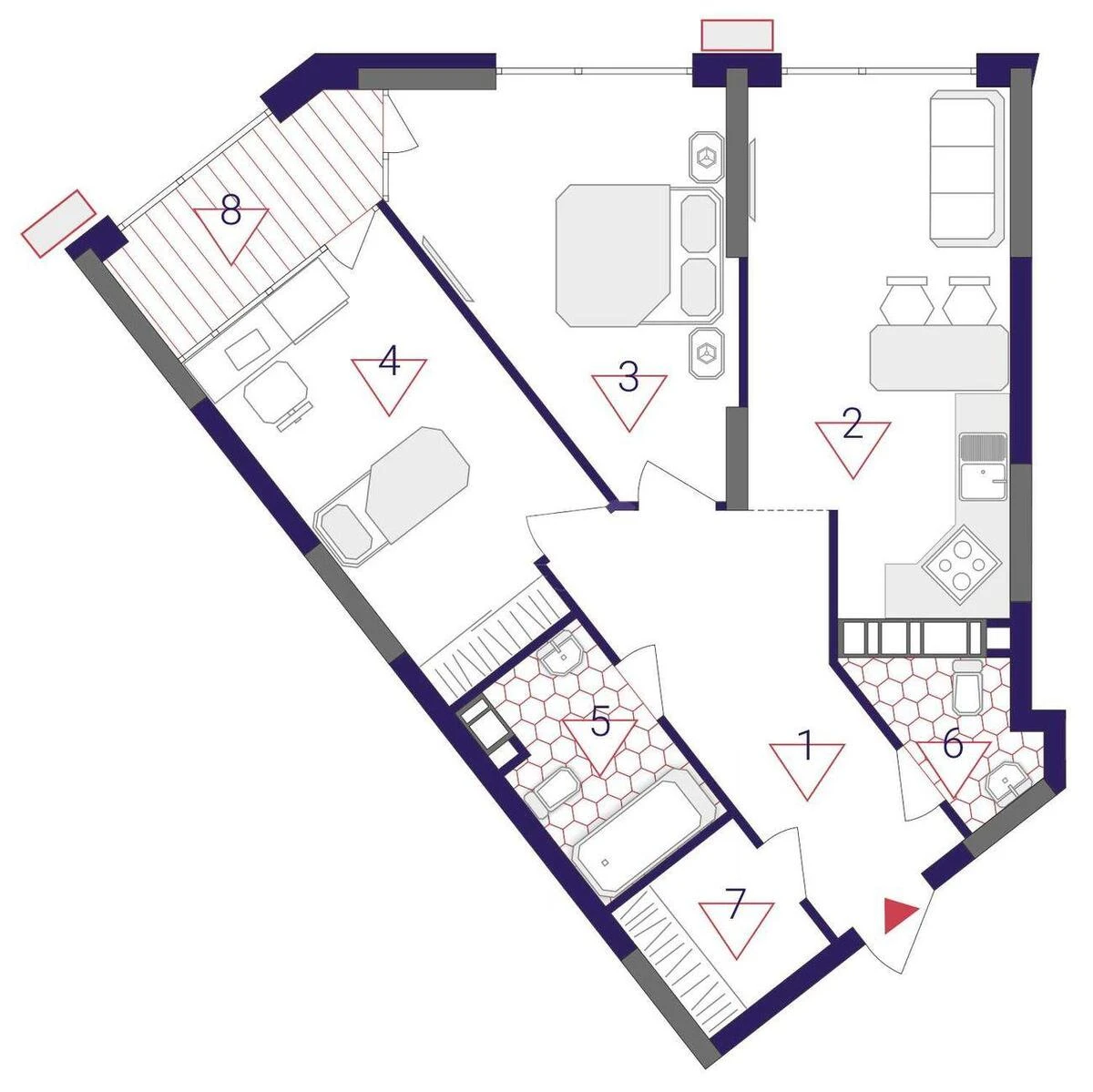 3k apartment nab. Dniprovs'ka 15611586