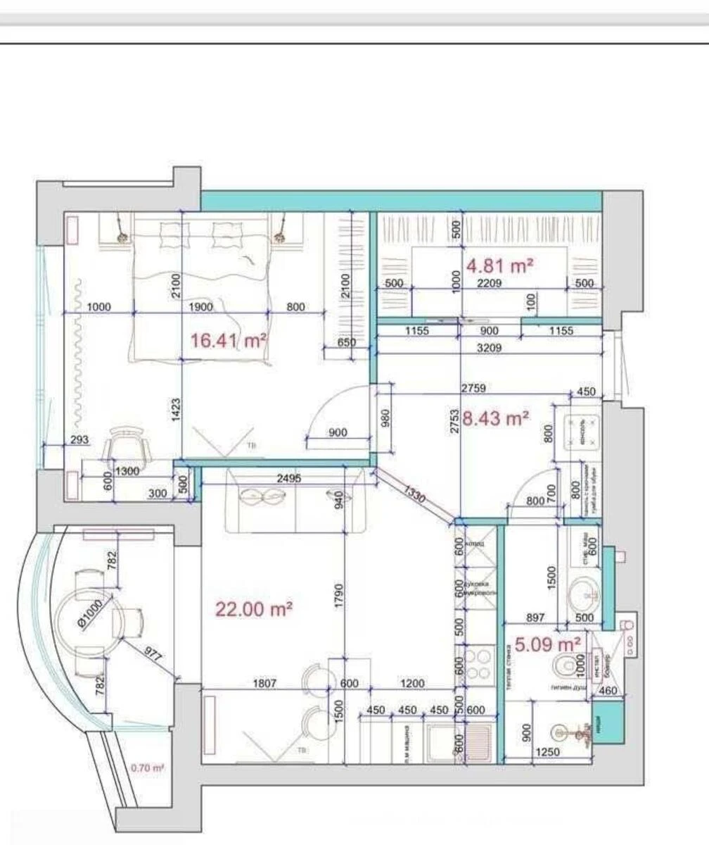 2k apartment vul. Hmel'nyc'kogo Bogdana 57627669