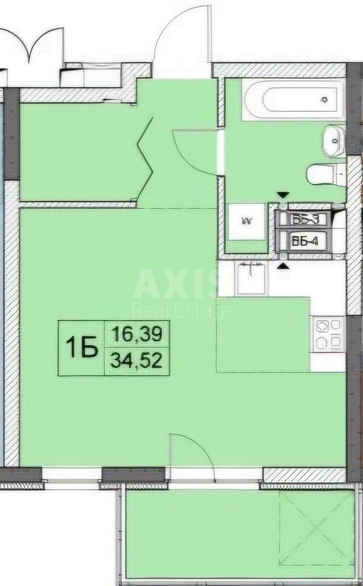 1к квартира ул. Олеся Бердника 1В6730016