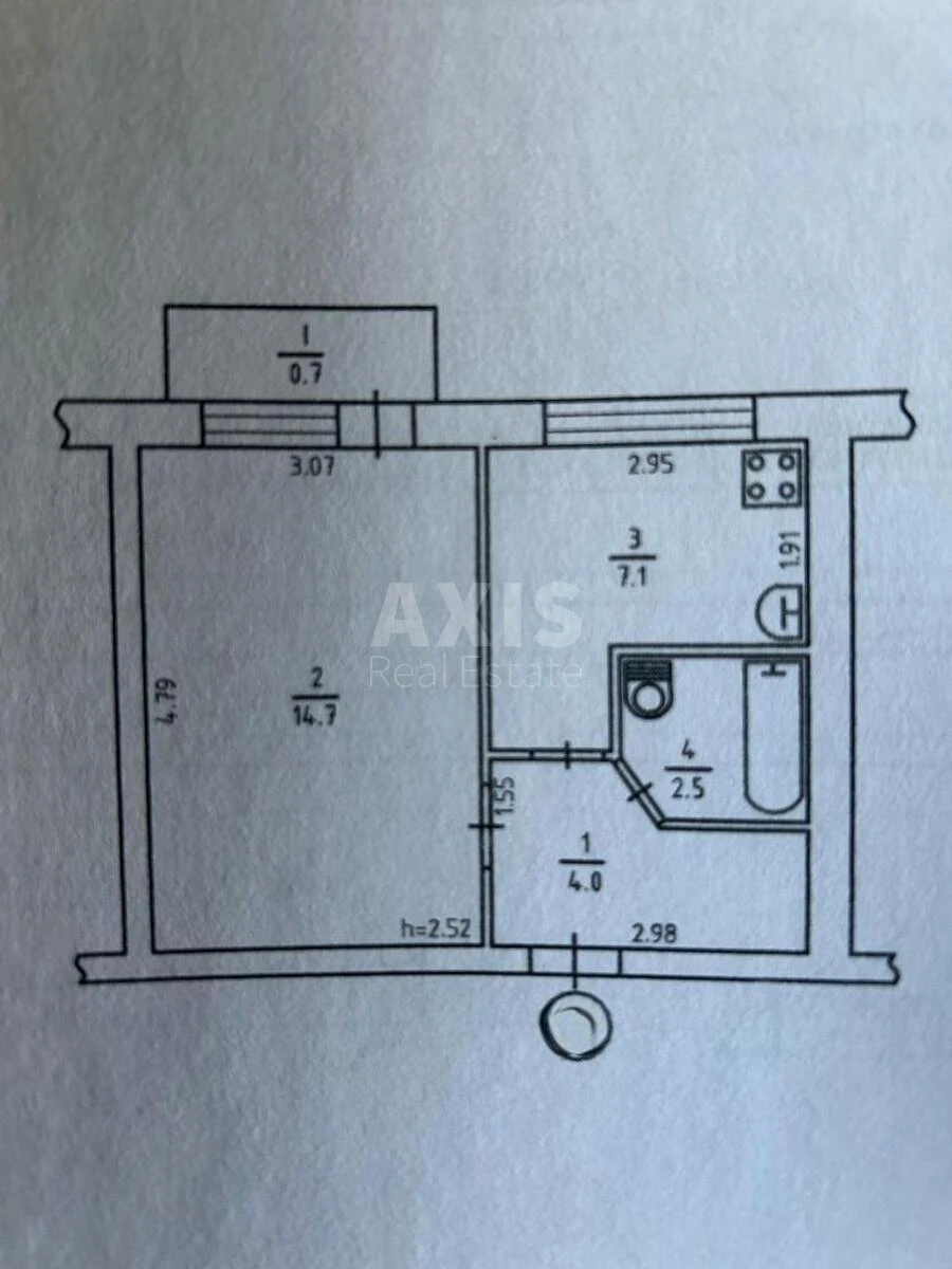 1k apartment vul. Mezhova 19Б676609