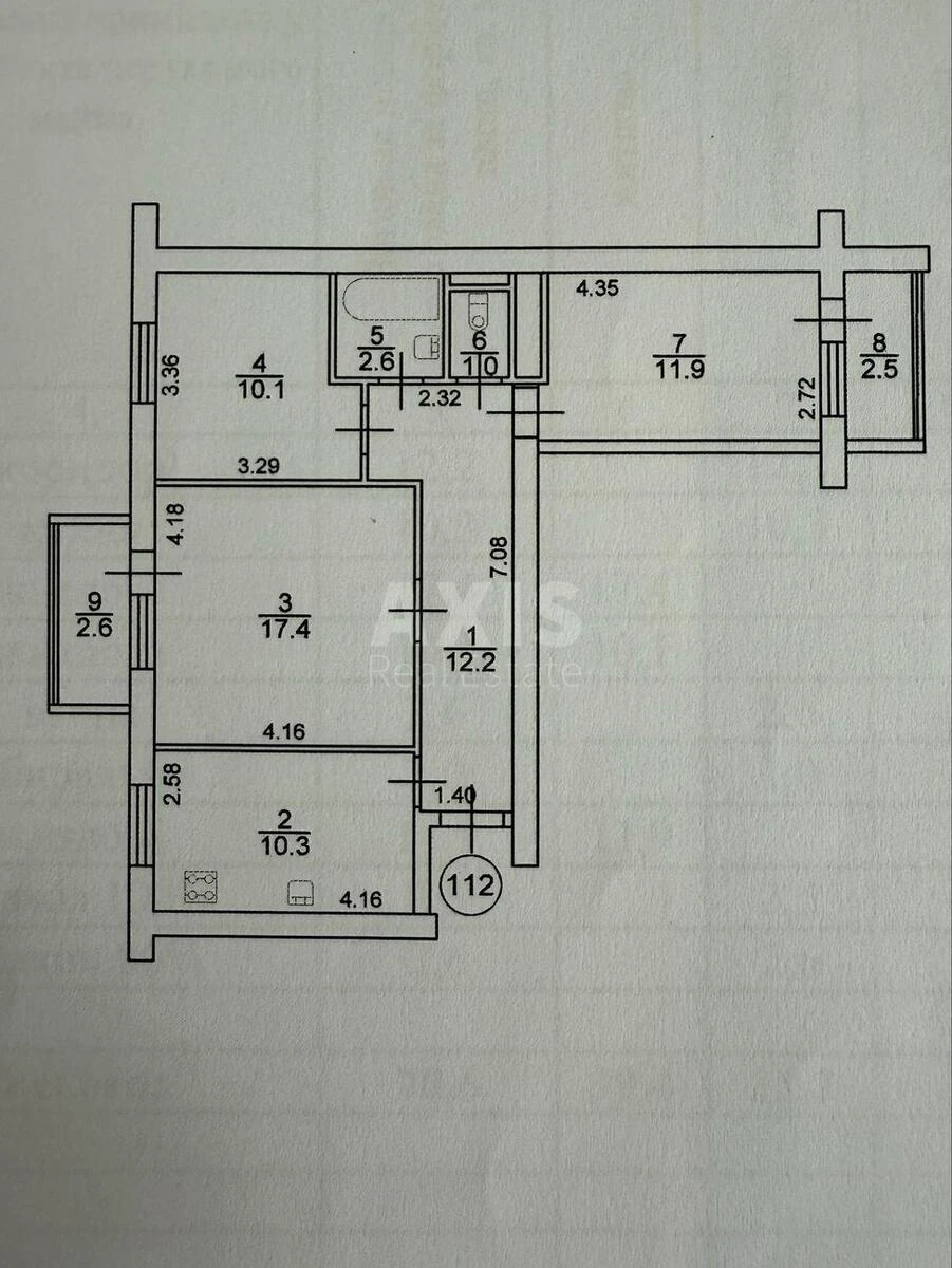 3к квартира ул. Инженера Бородина 5Б695336